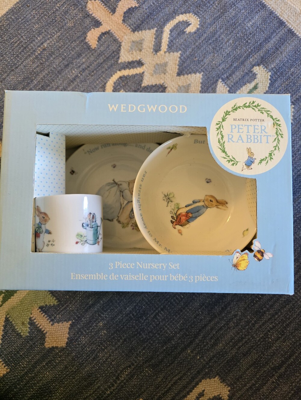 NWB Peter Rabbit Wedgwood Childrens Nursery Dish Set
